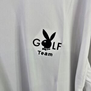 Playboy Golf Mock Neck Active Shirt Tournament Moisture Wick Quick Dry LRG NEW